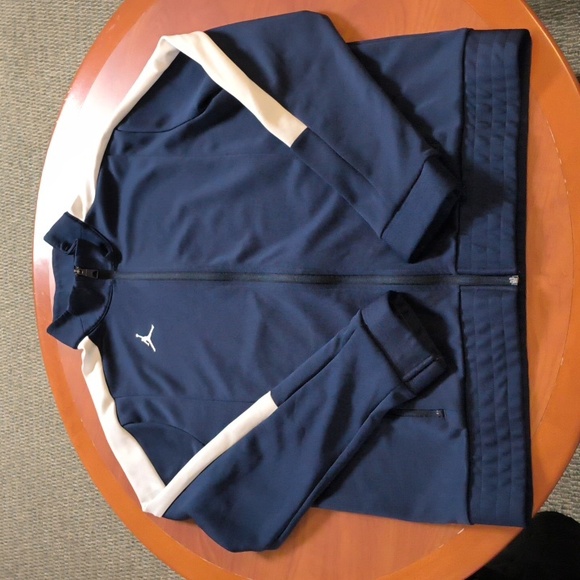 Jordan Men's Full Zip Track Jacket Navy Blue White Size XL